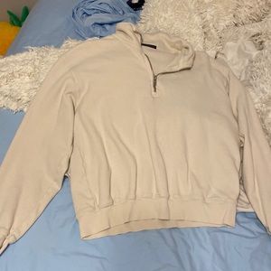 Brandy melville waffle knit quarter zip